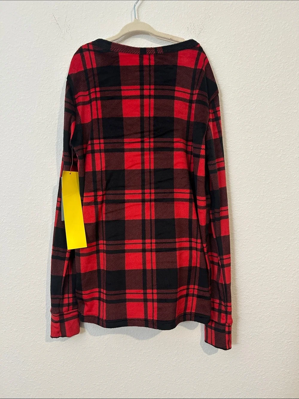 Cat & Jack Red and Black Plaid Long-Sleeve Top